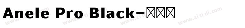 Anele Pro Black字体转换